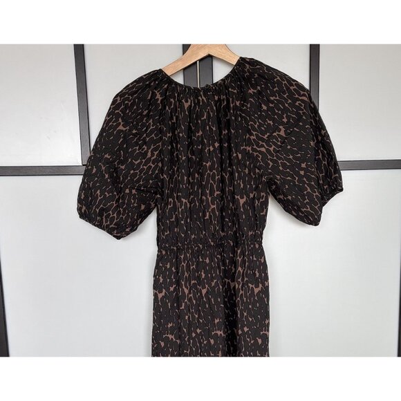 Rails khloe dress in savannah Puff Sleeves Animal Print Size Medium Preppy Boho - Picture 11 of 14